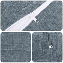 vidaXL Cushion Cover 6 pcs HEERLEN Light Blue Ø 50 cm Chenille Fabric 6