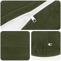 vidaXL Cushion Cover 6 pcs HEERLEN Green Dia. 60 cm Microfiber Fleece 4