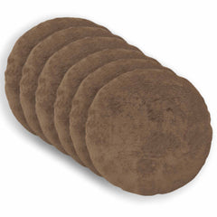 vidaXL Cushion Cover 6 pcs HEERLEN Light Brown Ø 60 cm Faux Rabbit Fur 2