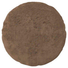 vidaXL Cushion Cover 6 pcs HEERLEN Light Brown Ø 60 cm Faux Rabbit Fur 3