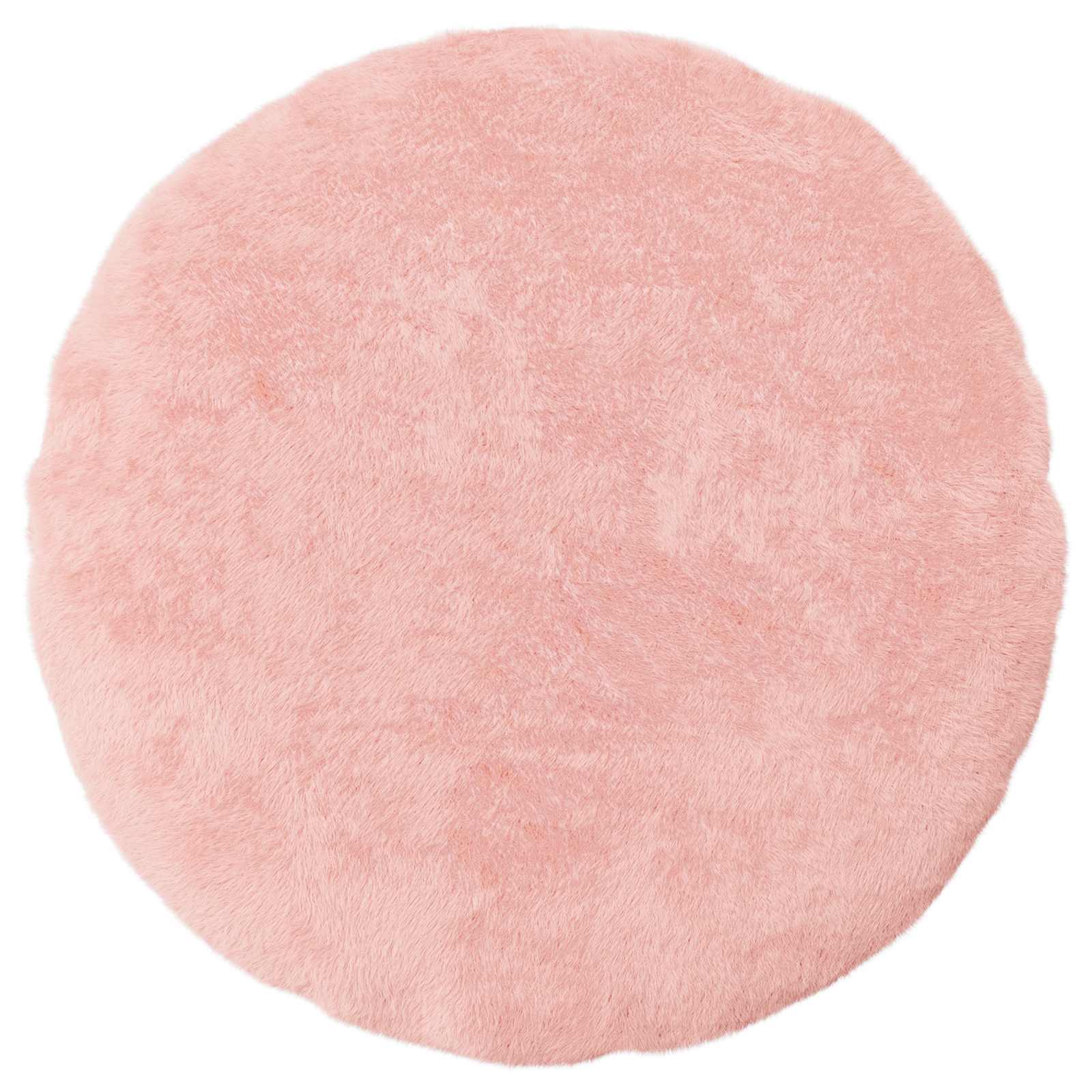 vidaXL Cushion Cover 6 pcs HEERLEN Pink Ø 60 cm Faux Rabbit Fur 3