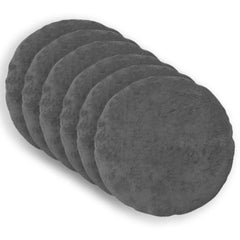 vidaXL Cushion Cover 6 pcs HEERLEN Dark Grey Ø 60 cm Faux Rabbit Fur 2
