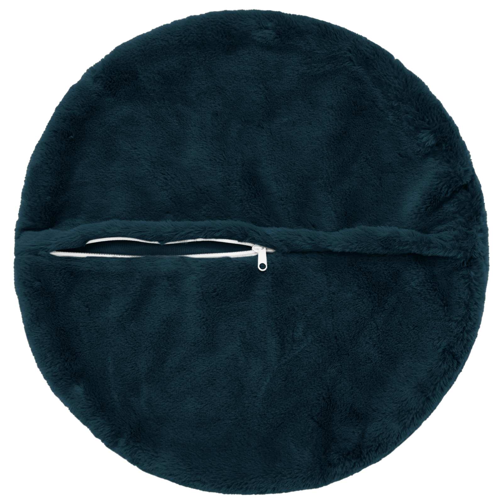 vidaXL Cushion Cover 6 pcs HEERLEN Navy Blue Ø 60 cm Faux Rabbit Fur 4