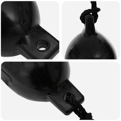 vidaXL Boat Fenders 2 pcs Ø 16 x 58 cm Black PVC 5