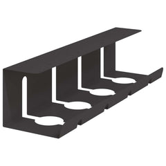 vidaXL Under Desk Cable Management Tray 2 pcs Black 43 x 12 x 10 cm 4