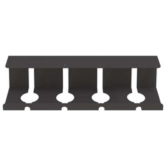 vidaXL Under Desk Cable Management Tray 2 pcs Black 43 x 12 x 10 cm 5