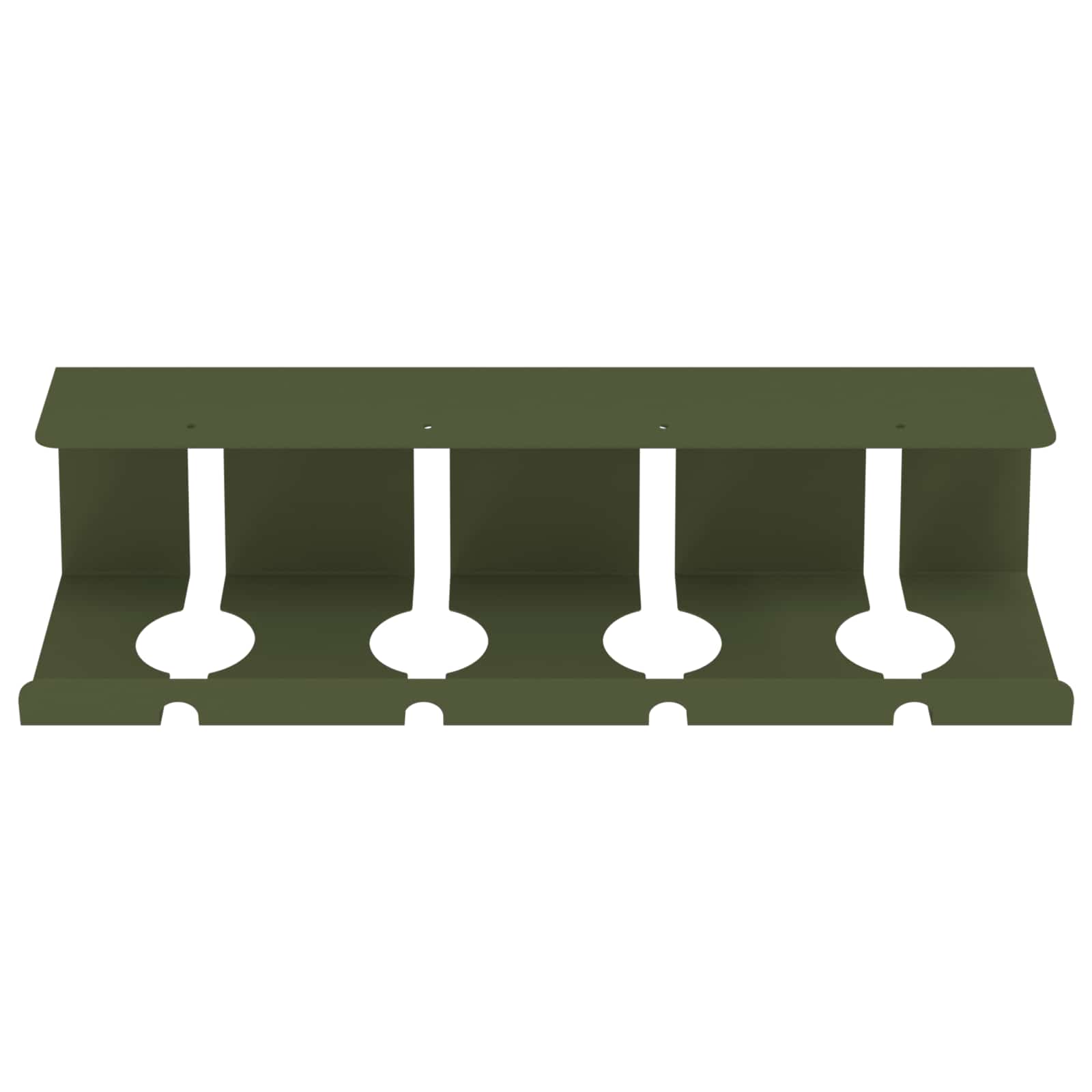 vidaXL Under Desk Cable Management Tray 2 pcs Olive Green 5