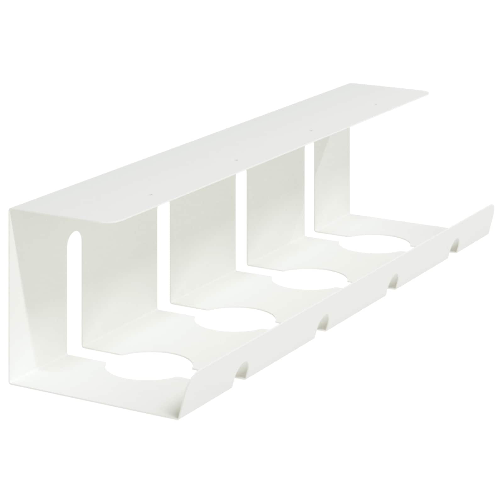vidaXL Under Desk Cable Management Tray 2 pcs White 43 x 12 x 10 cm 4