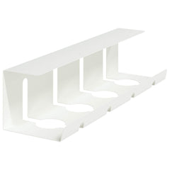vidaXL Under Desk Cable Management Tray 2 pcs White 43 x 12 x 10 cm 4