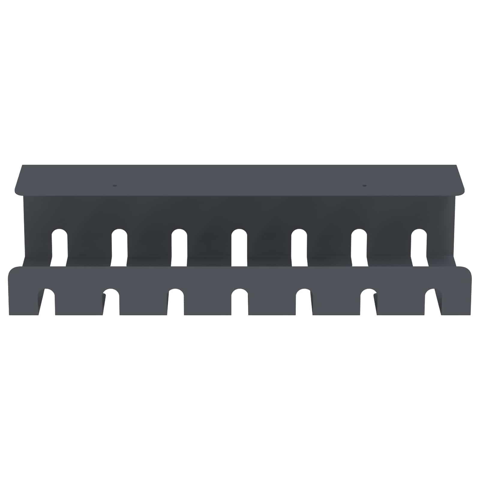 vidaXL Under Desk Cable Management Tray 2 pcs Anthracite 5