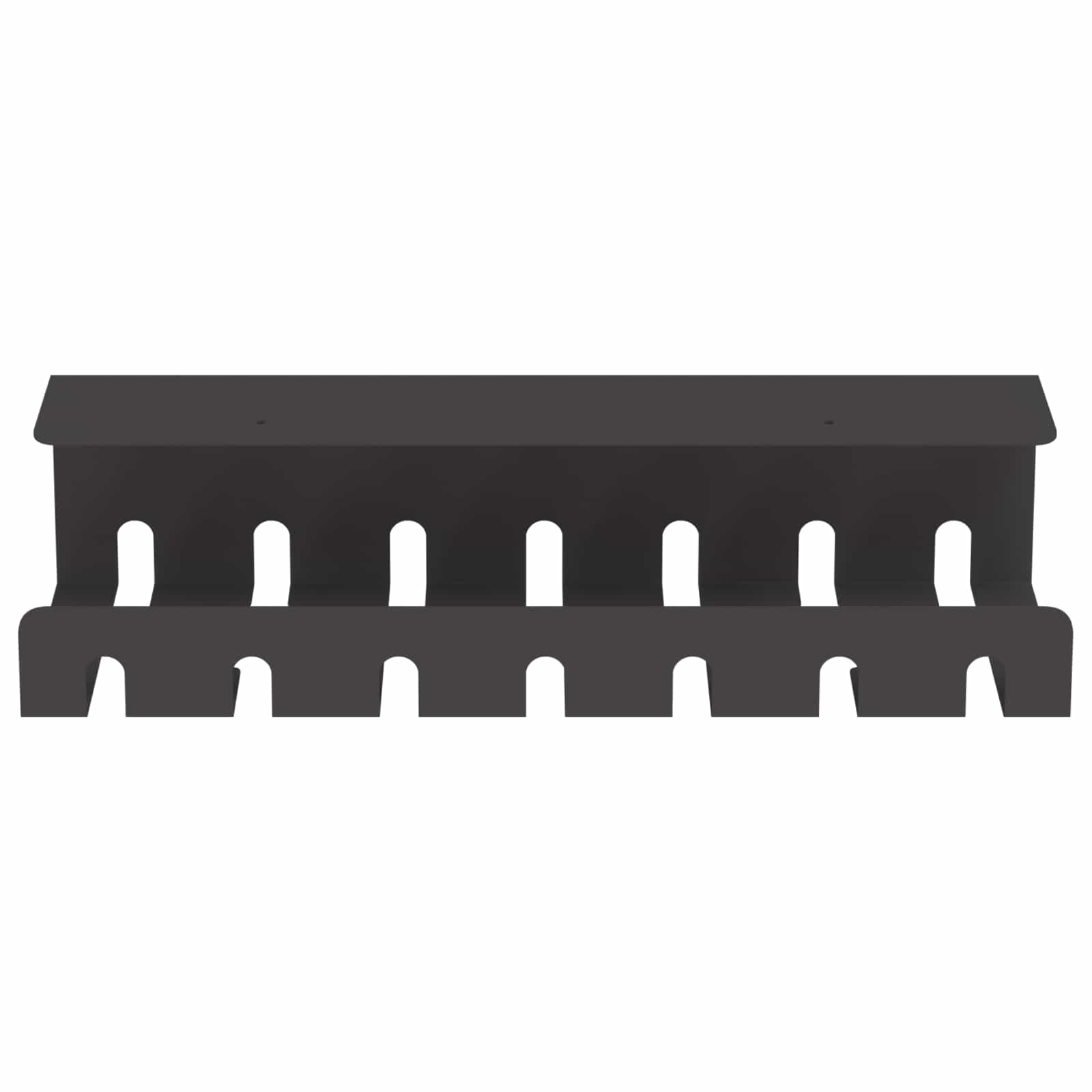 vidaXL Under Desk Cable Management Tray 2 pcs Black 43 x 10 x 10 cm 5