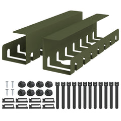 vidaXL Under Desk Cable Management Tray 2 pcs Olive Green 2