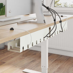 vidaXL Under Desk Cable Management Tray 2 pcs White 43 x 10 x 10 cm 1