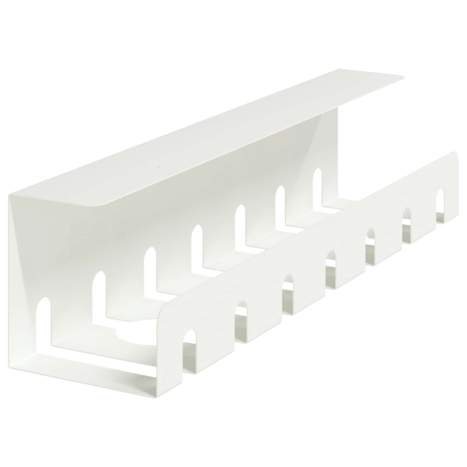 vidaXL Under Desk Cable Management Tray 2 pcs White 43 x 10 x 10 cm 4