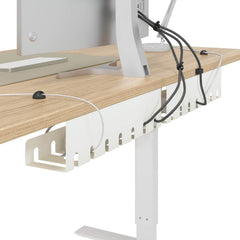vidaXL Under Desk Cable Management Tray 2 pcs White 43 x 10 x 10 cm 3