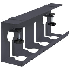 vidaXL Under Desk Cable Management Tray 2 pcs Anthracite 5