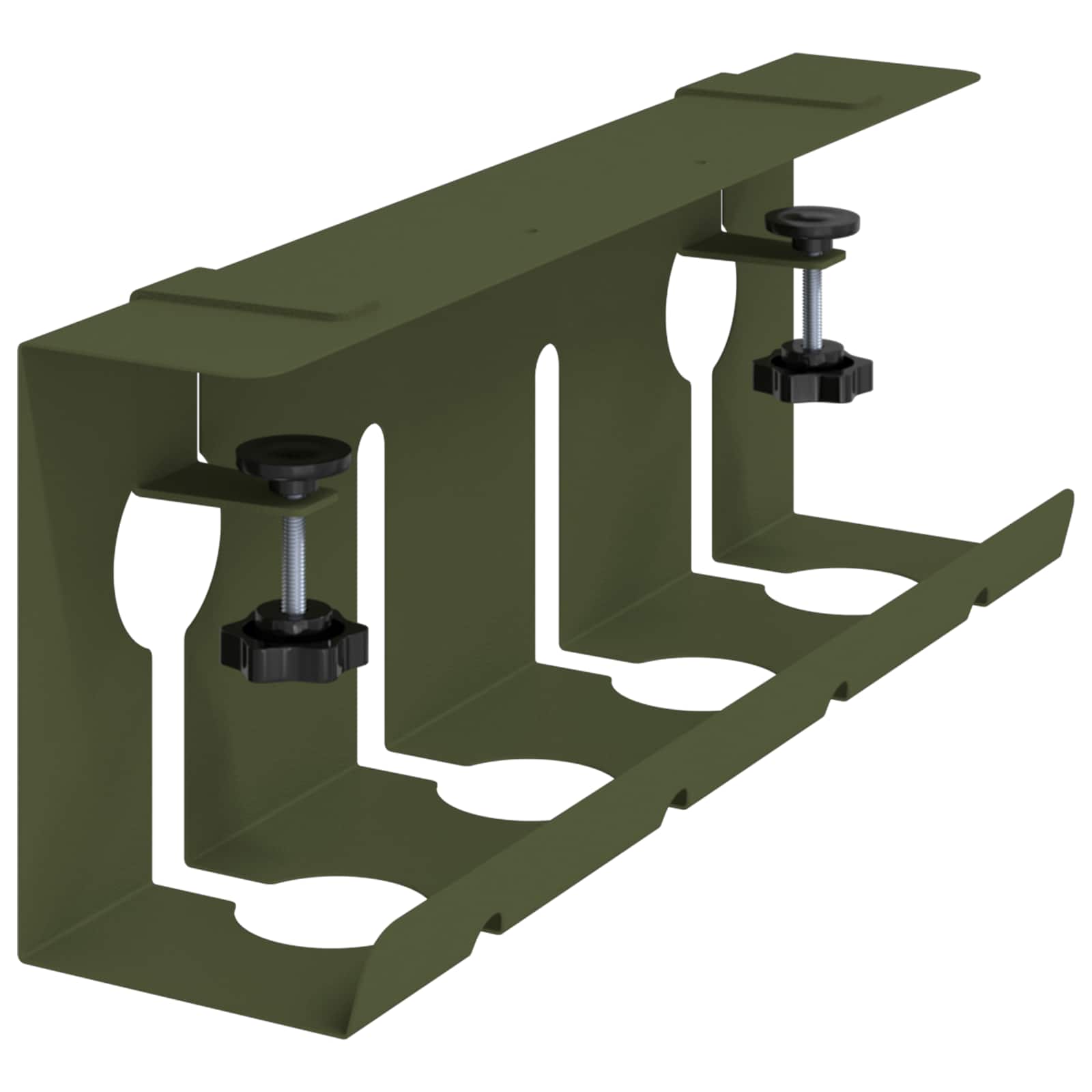 vidaXL Under Desk Cable Management Tray 2 pcs Olive Green 5