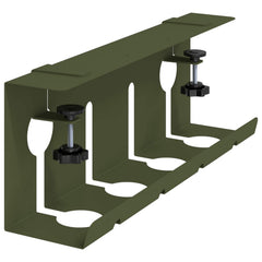 vidaXL Under Desk Cable Management Tray 2 pcs Olive Green 5