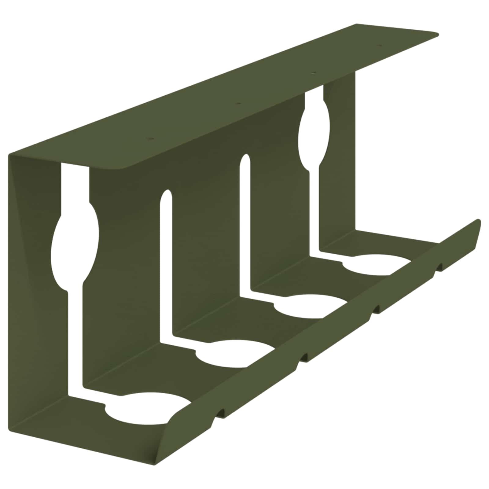 vidaXL Under Desk Cable Management Tray 2 pcs Olive Green 6
