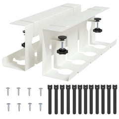 vidaXL Under Desk Cable Management Tray 2 pcs White 43 x 10 x 15 cm 2