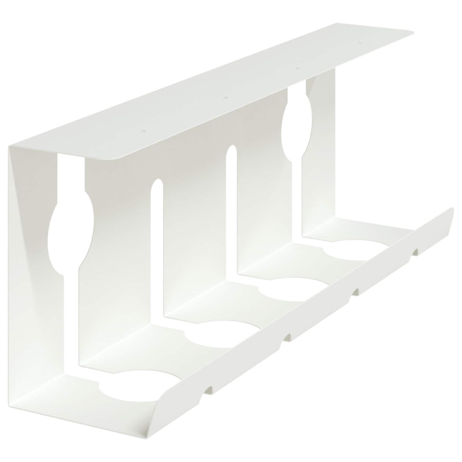 vidaXL Under Desk Cable Management Tray 2 pcs White 43 x 10 x 15 cm 6