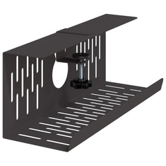 vidaXL Under Desk Cable Management Tray 2 pcs Black 35 x 12 x 13 cm 4
