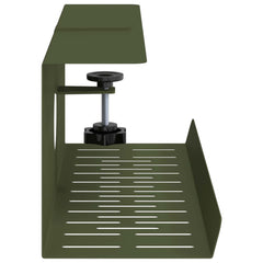 vidaXL Under Desk Cable Management Tray 2 pcs Olive Green 6