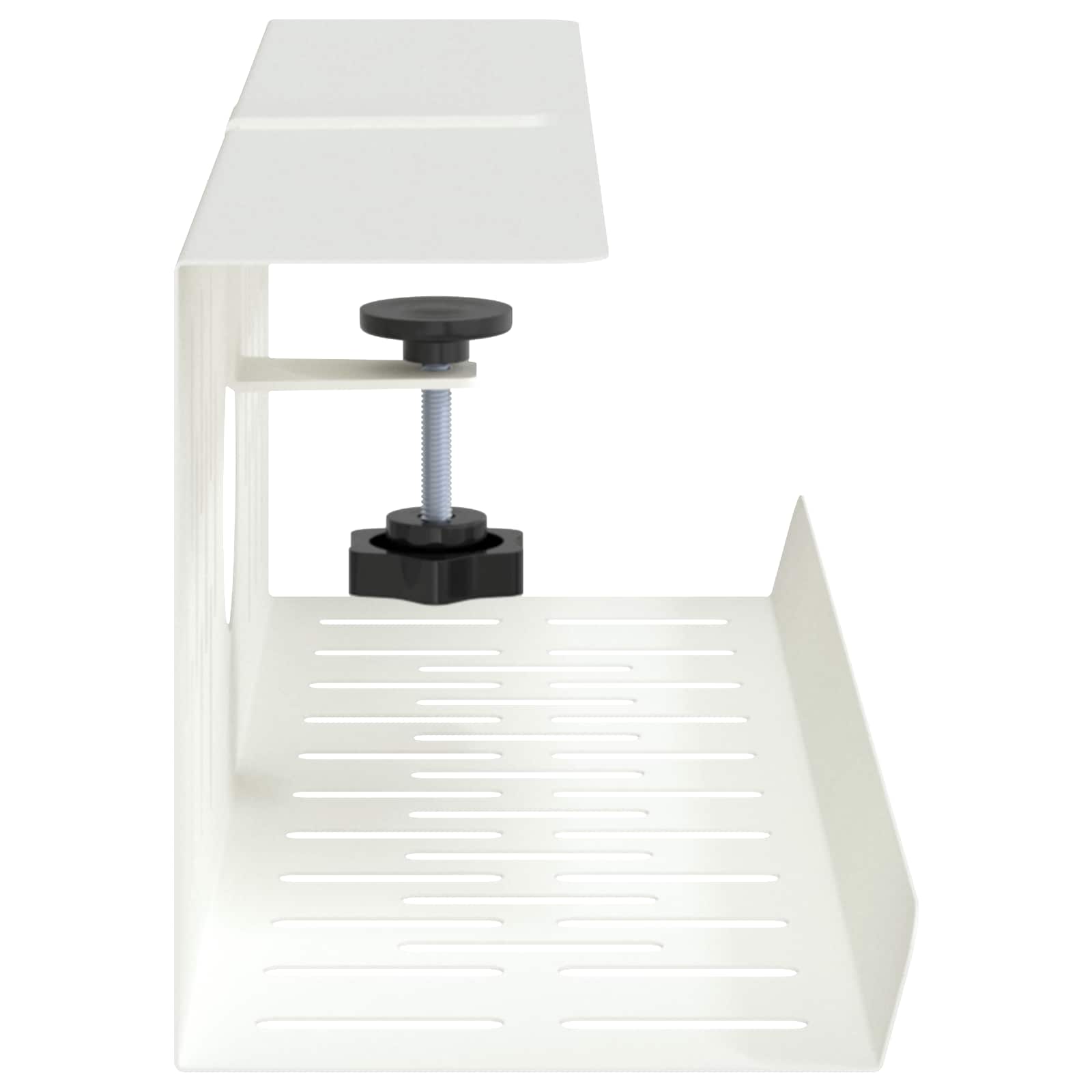 vidaXL Under Desk Cable Management Tray 2 pcs White 35 x 12 x 13 cm 6