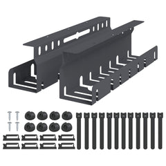 vidaXL Under Desk Cable Management Tray 2 pcs Anthracite 2