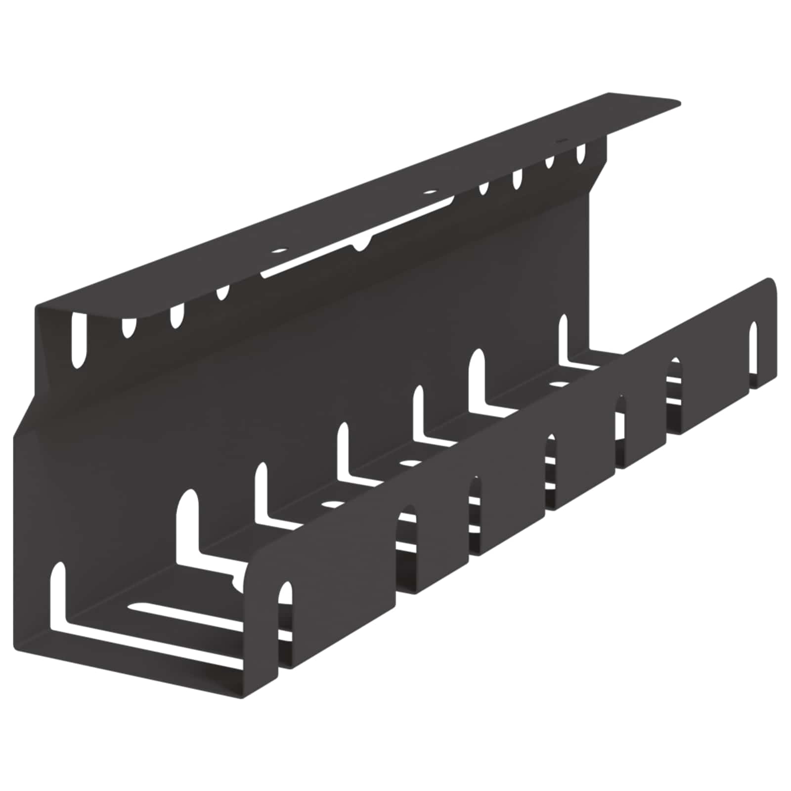 vidaXL Under Desk Cable Management Tray 2 pcs Black 43 x 9 x 11.5 cm 4