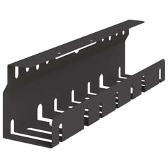 vidaXL Under Desk Cable Management Tray 2 pcs Black 43 x 9 x 11.5 cm 4