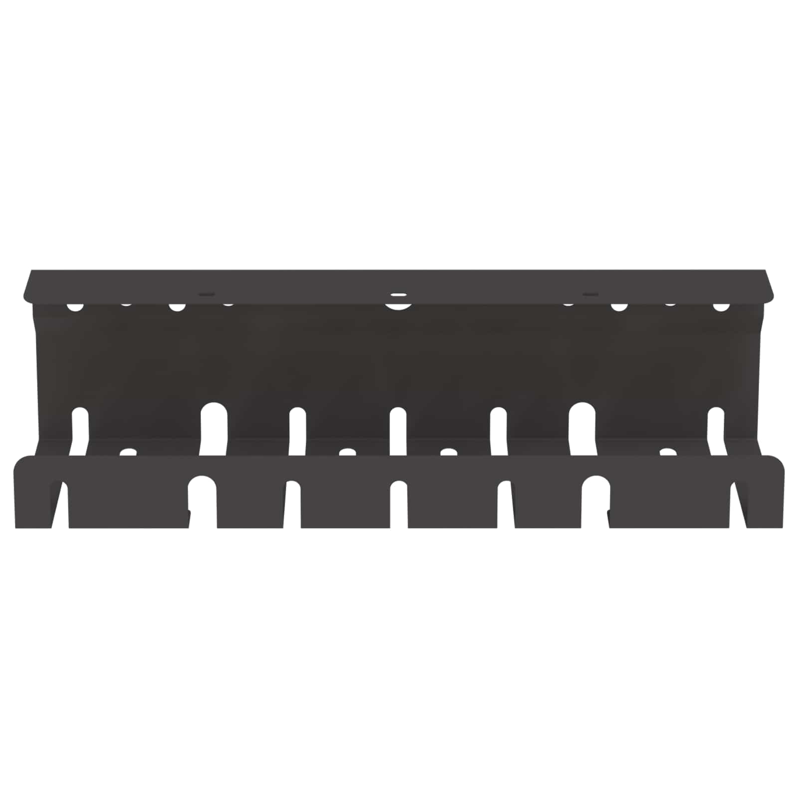 vidaXL Under Desk Cable Management Tray 2 pcs Black 43 x 9 x 11.5 cm 5