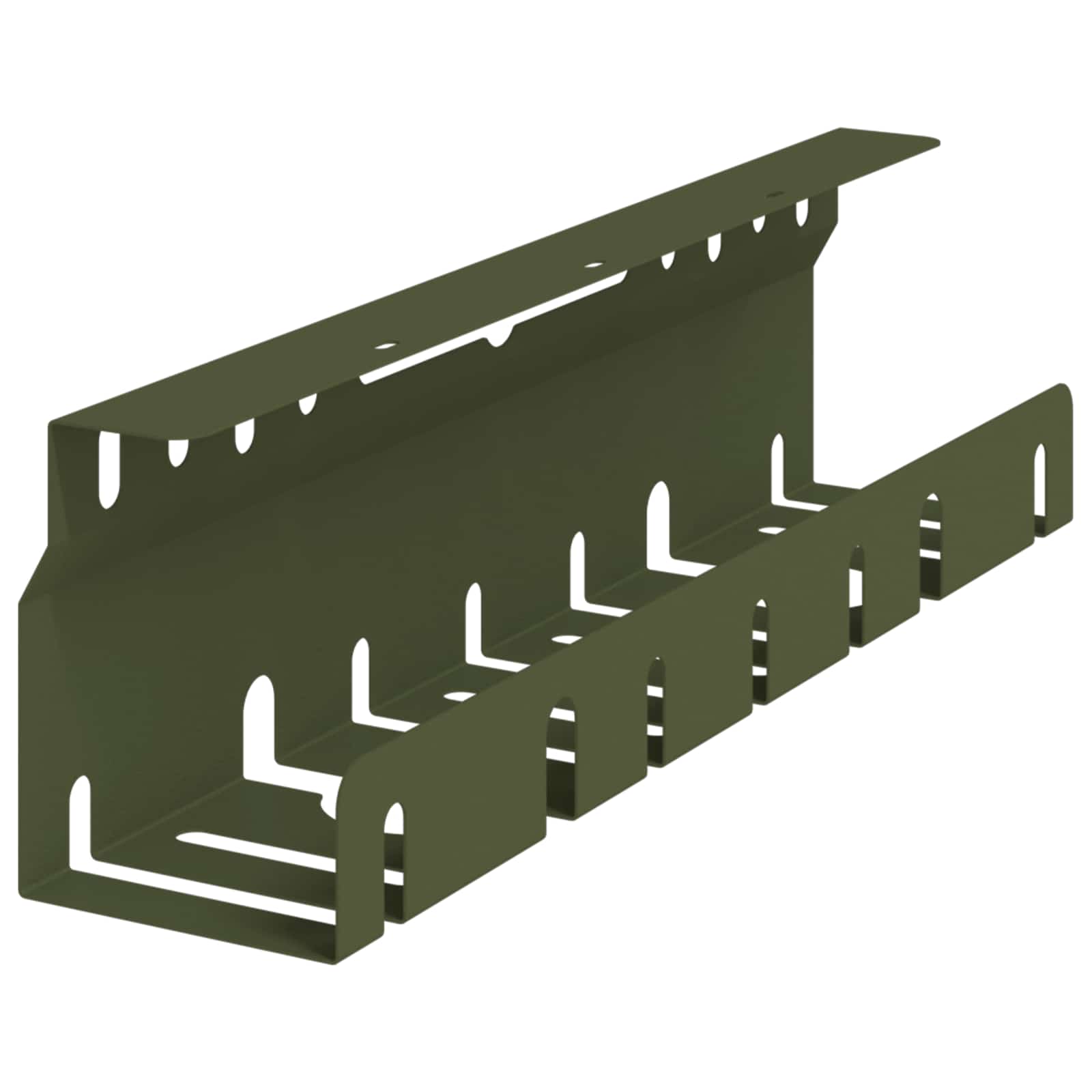 vidaXL Under Desk Cable Management Tray 2 pcs Olive Green 4