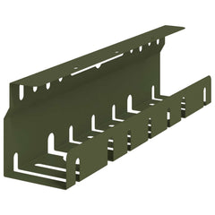 vidaXL Under Desk Cable Management Tray 2 pcs Olive Green 4