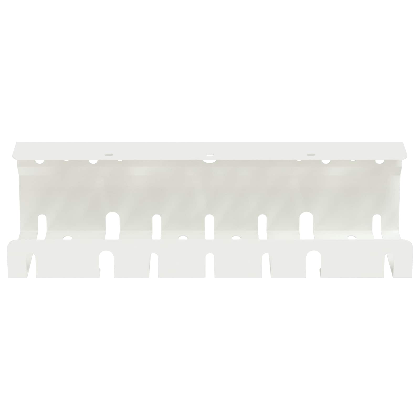 vidaXL Under Desk Cable Management Tray 2 pcs White 43 x 9 x 11.5 cm 5
