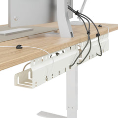 vidaXL Under Desk Cable Management Tray 2 pcs White 43 x 9 x 11.5 cm 3