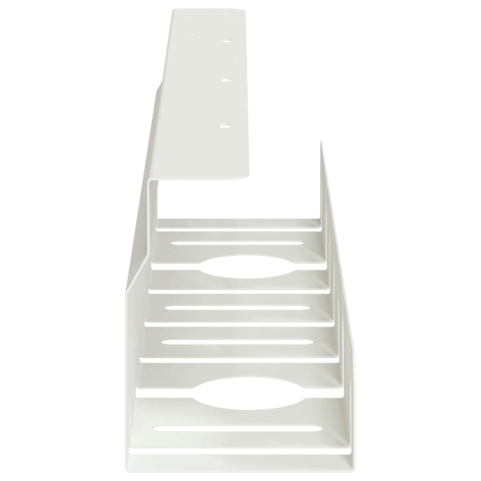 vidaXL Under Desk Cable Management Tray 2 pcs White 43 x 9 x 11.5 cm 6