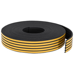 Self-Adhesive Window Seal 15 x 8 mm EPDM Foam Black Length 100 m E-profile 15 x 8