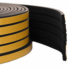 Self-Adhesive Window Seal 15 x 8 mm EPDM Foam Black Length 100 m EE-profile 15 x 8