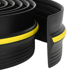 vidaXL Garage Floor Seal Black and Yellow 12 x 90 mm 5.5 m PVC 1