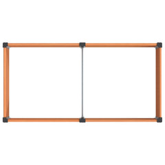 Garden Raised Bed WPC and Aluminium Brown Depth 50 cm 100 cm 54 cm