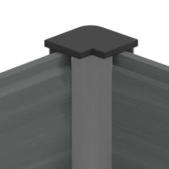 Garden Raised Bed WPC and Aluminium Grey Depth 30 cm 100 cm 36 cm