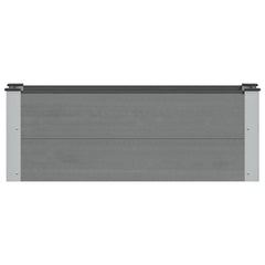 vidaXL Garden Raised Bed Grey 100 x 30 36 cm WPC and Aluminium 3