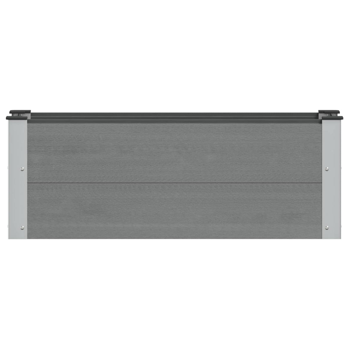 Garden Raised Bed WPC and Aluminium Grey Depth 30 cm 100 cm 36 cm