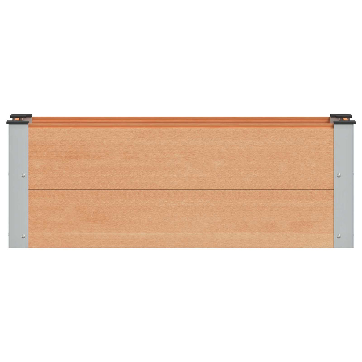 Garden Raised Bed WPC and Aluminium Brown Depth 30 cm 100 cm 36 cm