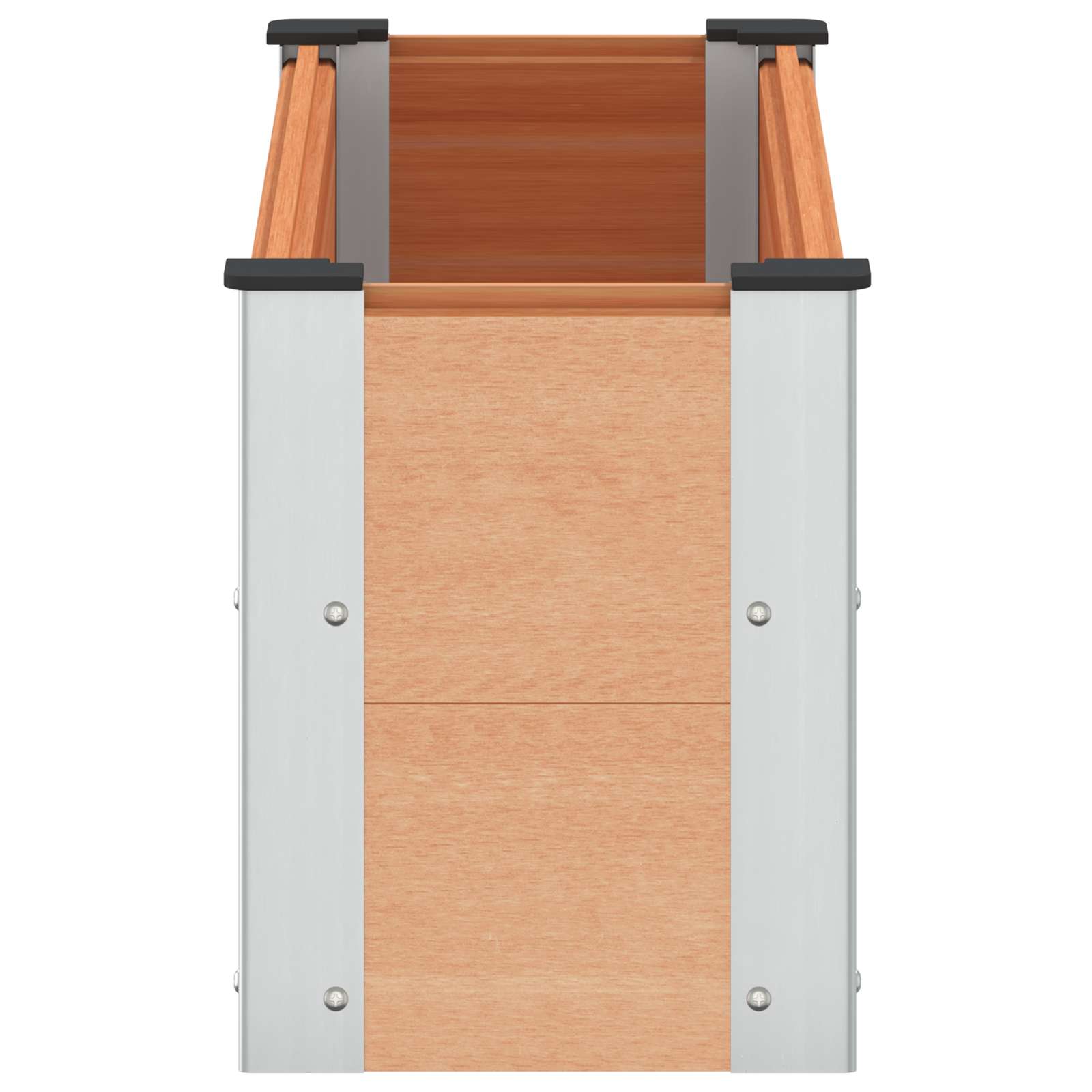vidaXL Garden Raised Bed Brown 100 x 30 x 36 cm WPC and Aluminium 4