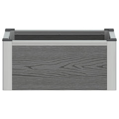 vidaXL Garden Raised Bed Grey 50 x 30 x 22 cm WPC and Aluminium 4