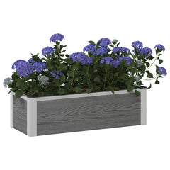 vidaXL Garden Raised Bed Grey 75 x 30 x 22 cm WPC and Aluminium 3