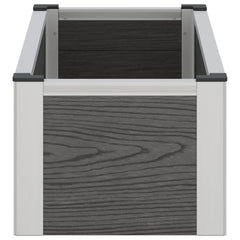 vidaXL Garden Raised Bed Grey 75 x 30 x 22 cm WPC and Aluminium 5