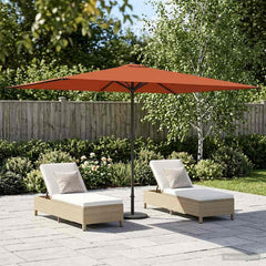 Garden Parasol Rectangular Polyester without Base Drop 3 m Terracotta 2 m